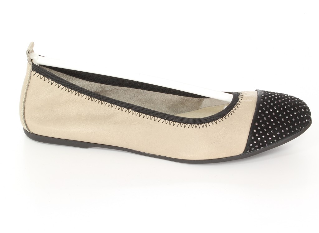 Mr.Tops Baleriny 1805 Taupe/Nero 