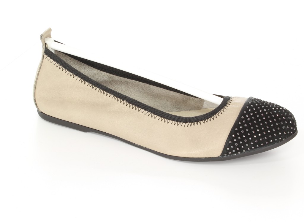 Mr.Tops Baleriny 1805 Taupe/Nero 