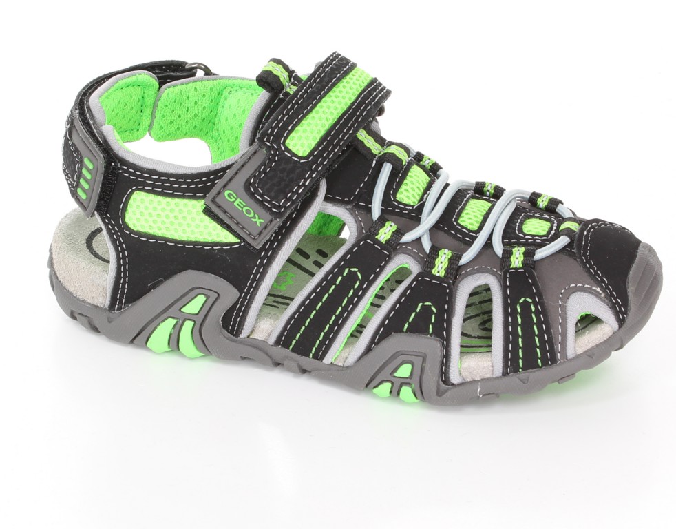 Geox Sandały J4224E  Czarny/J.Zielony r.28-35