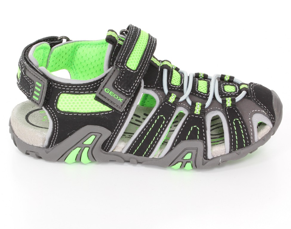 Geox Sandały J4224E  Czarny/J.Zielony r.36-39
