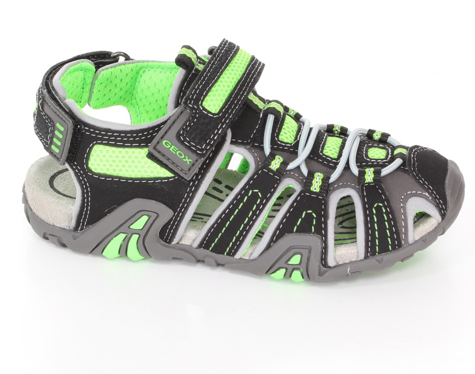Geox Sandały J4224E  Czarny/J.Zielony r.36-39