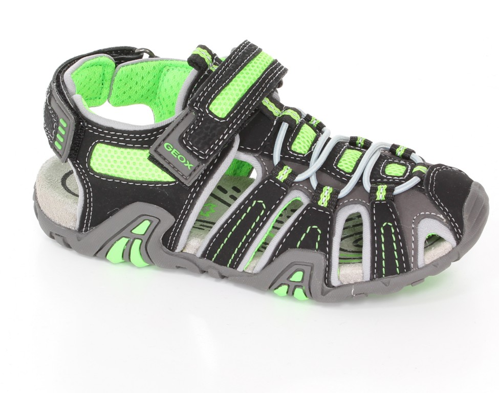 Geox Sandały J4224E  Czarny/J.Zielony r.36-39