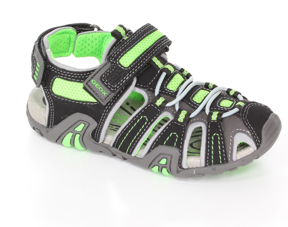 Geox Sandały J4224E  Czarny/J.Zielony r.36-39