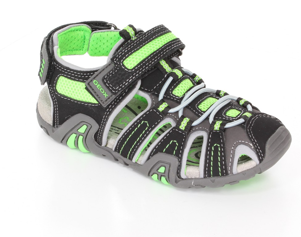Geox Sandały J4224E  Czarny/J.Zielony r.36-39