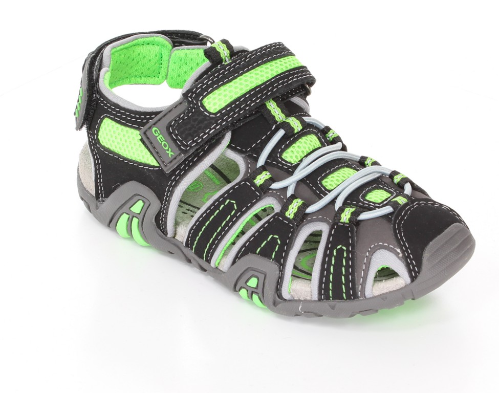 Geox Sandały J4224E  Czarny/J.Zielony r.36-39