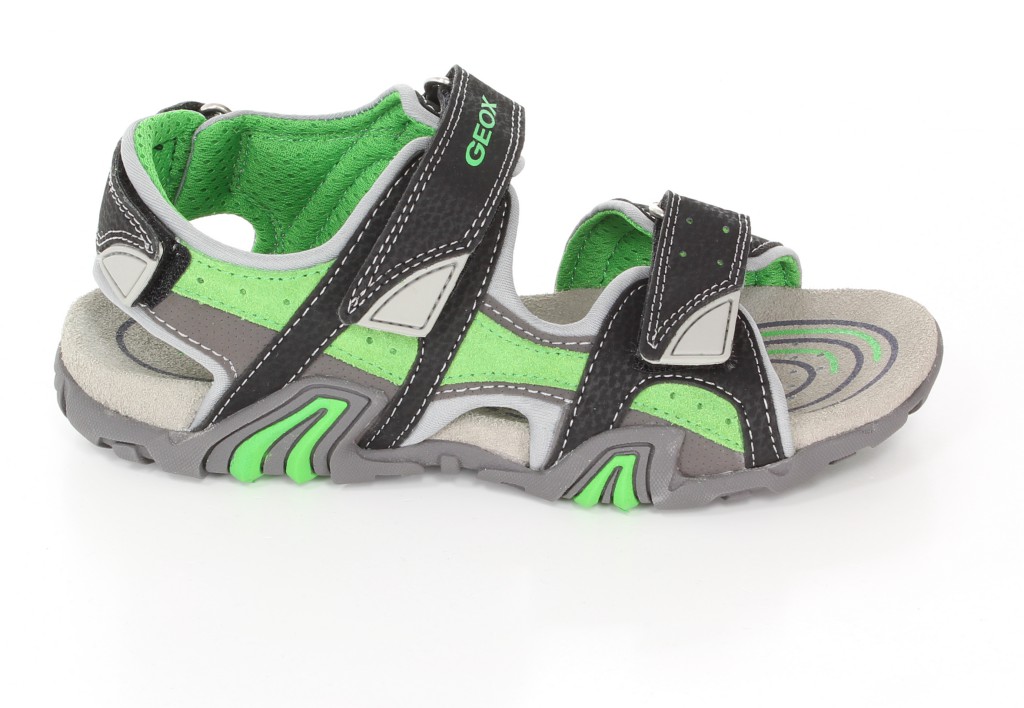 Geox Sandały J32L7N Grey/Fluo Green r.28-34