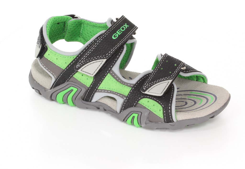Geox Sandały J32L7N Grey/Fluo Green r.28-34