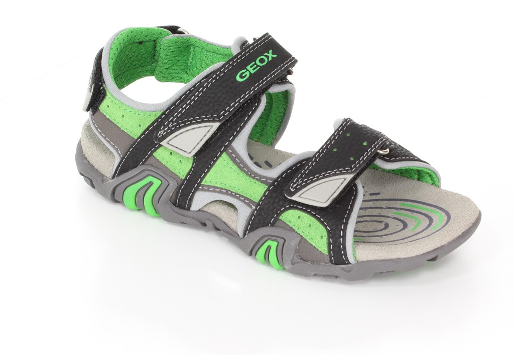 Geox Sandały J32L7N Grey/Fluo Green r.28-34