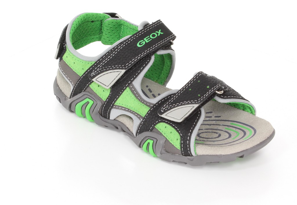 Geox Sandały J32L7N Grey/Fluo Green r.28-34