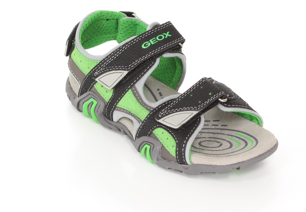 Geox Sandały J32L7N Grey/Fluo Green r.28-34