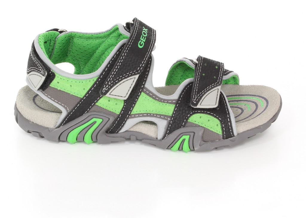 Geox Sandały J32L7N Grey/Fluo Green r.35-39
