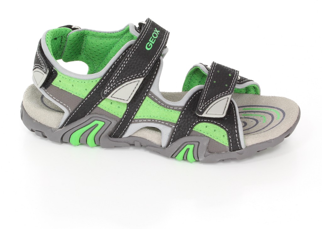 Geox Sandały J32L7N Grey/Fluo Green r.35-39
