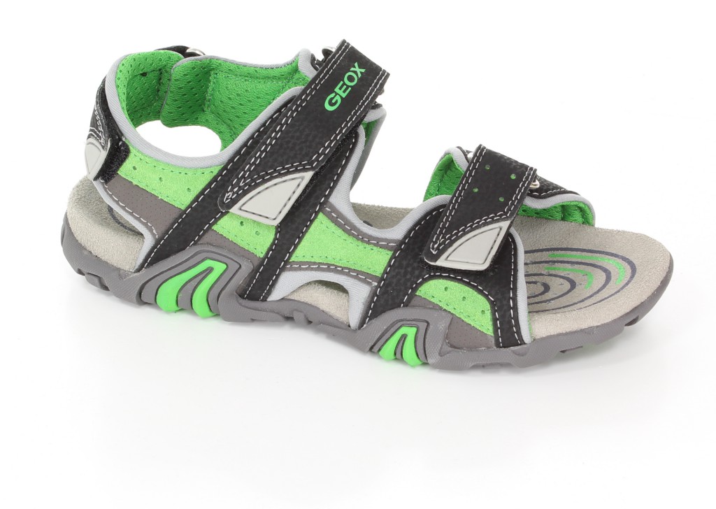 Geox Sandały J32L7N Grey/Fluo Green r.35-39

