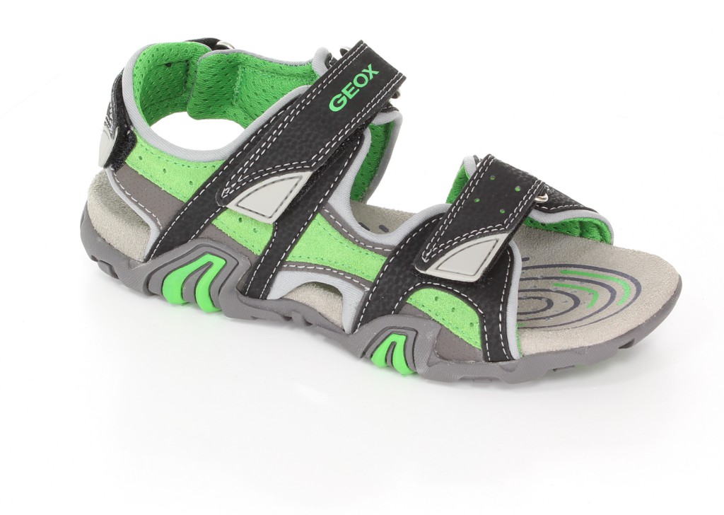 Geox Sandały J32L7N Grey/Fluo Green r.35-39
