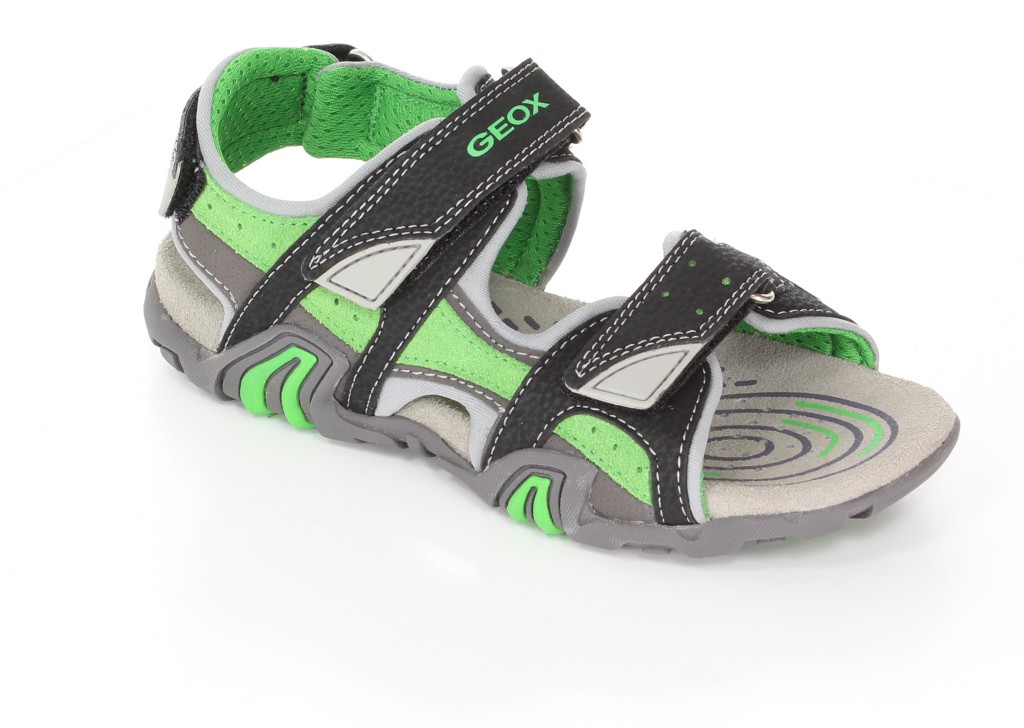 Geox Sandały J32L7N Grey/Fluo Green r.35-39
