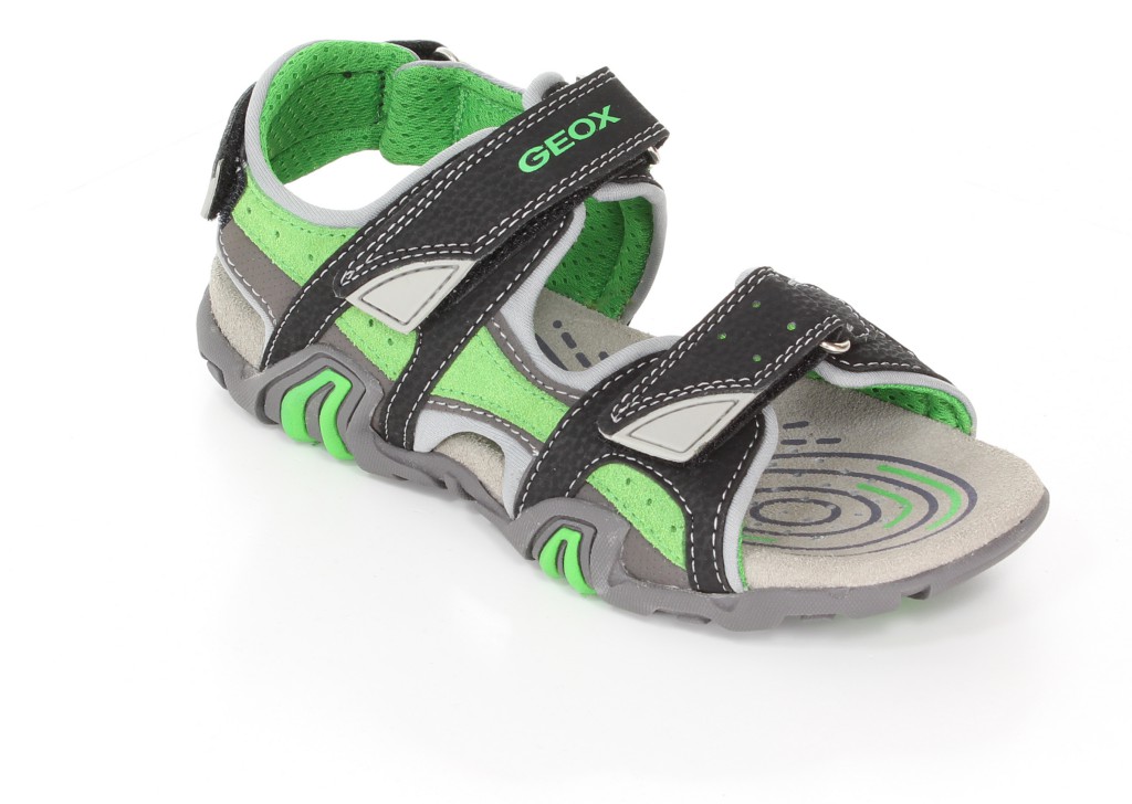 Geox Sandały J32L7N Grey/Fluo Green r.35-39
