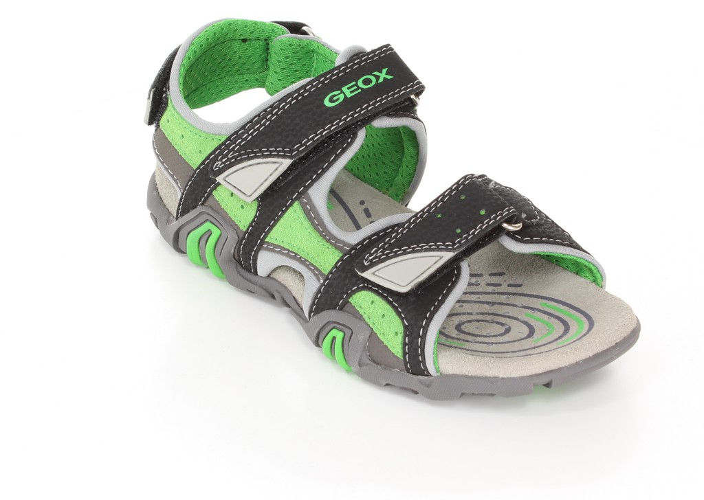 Geox Sandały J32L7N Grey/Fluo Green r.35-39
