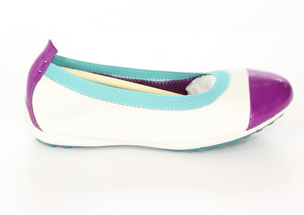 Geox Baleriny J42BOB Biały/Purpurowy r.28-31
