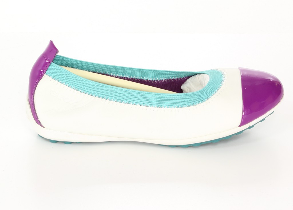 Geox Baleriny J42BOB Biały/Purpurowy r.32-36
