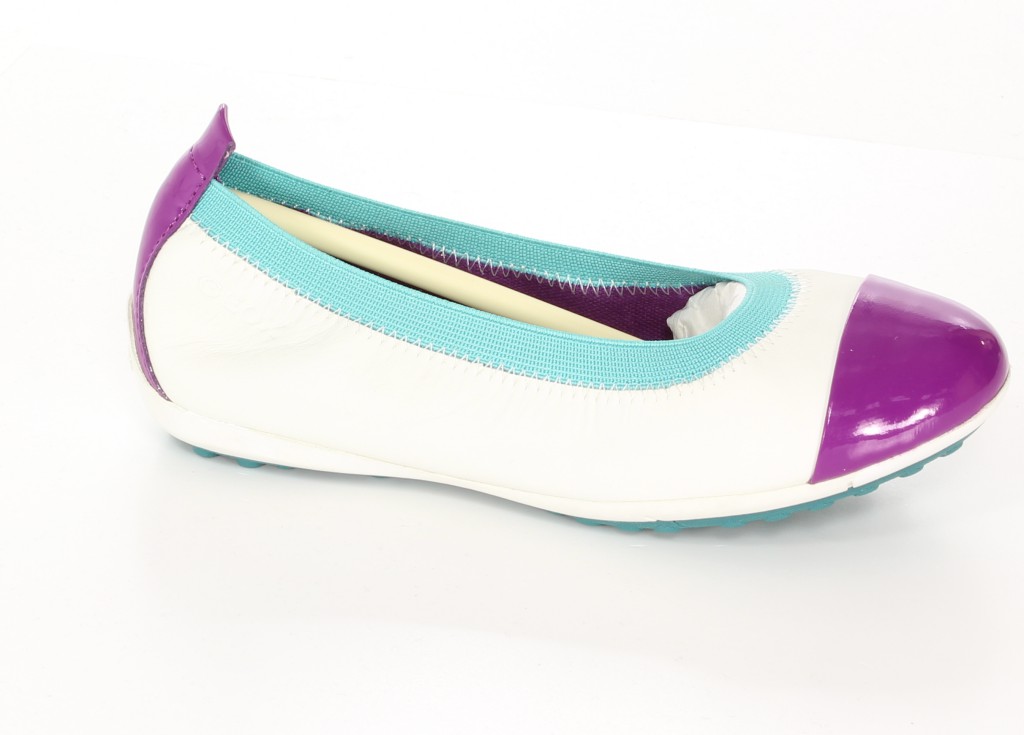 Geox Baleriny J42BOB Biały/Purpurowy r.32-36
