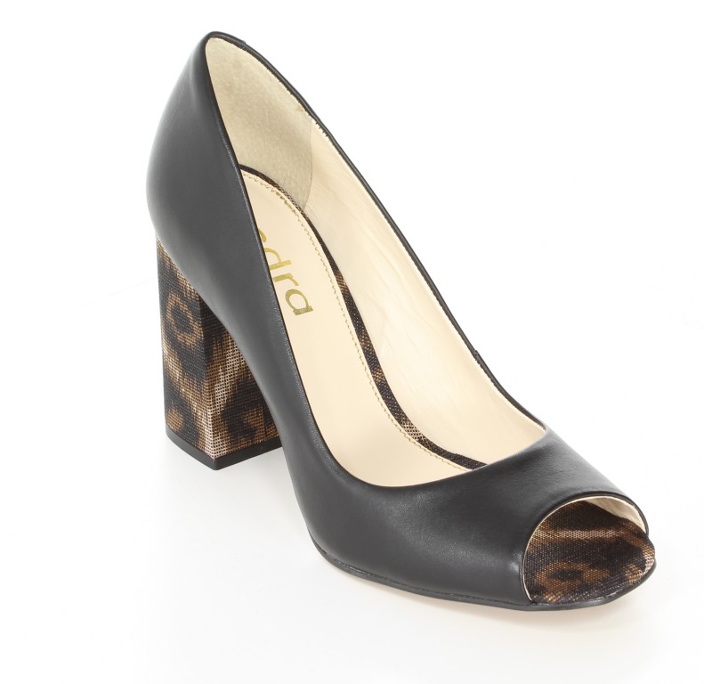 Esdra Czółenka 006 Vitello Preto 