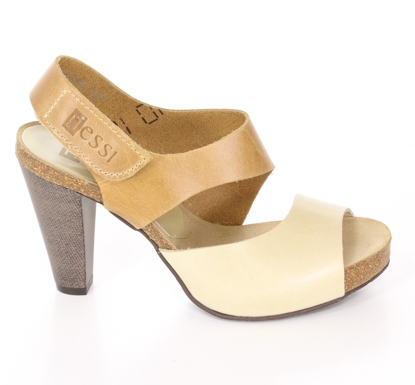 Nessi Czółenka 42103 Camel 11 + Beż 12 
