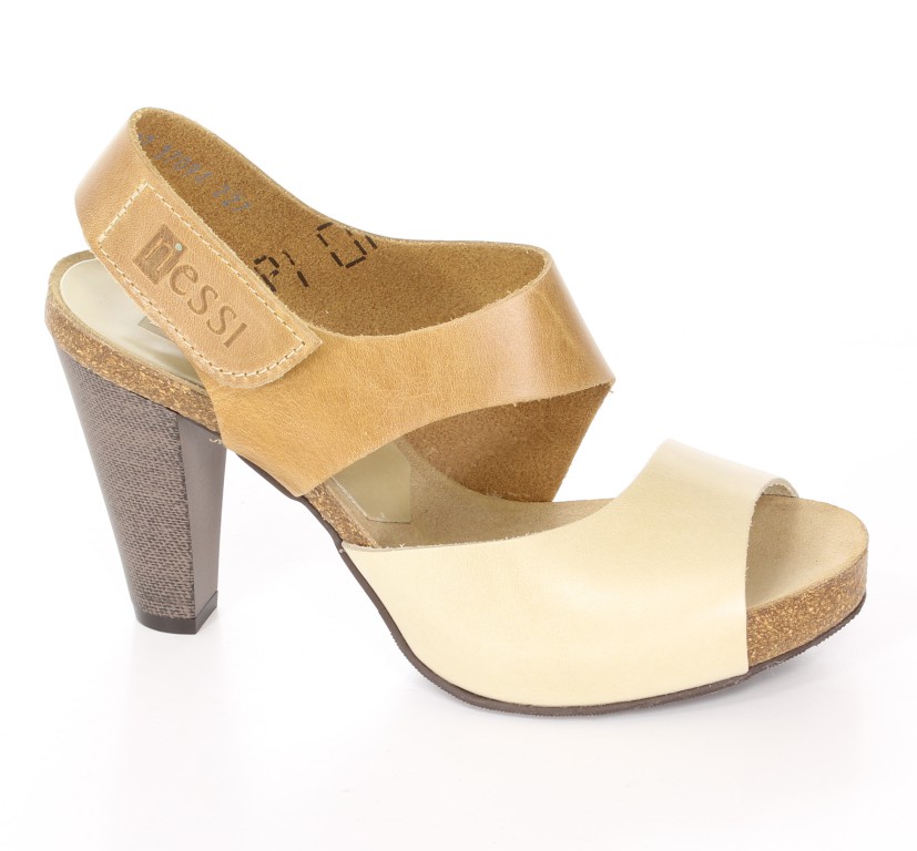 Nessi Czółenka 42103 Camel 11 + Beż 12 