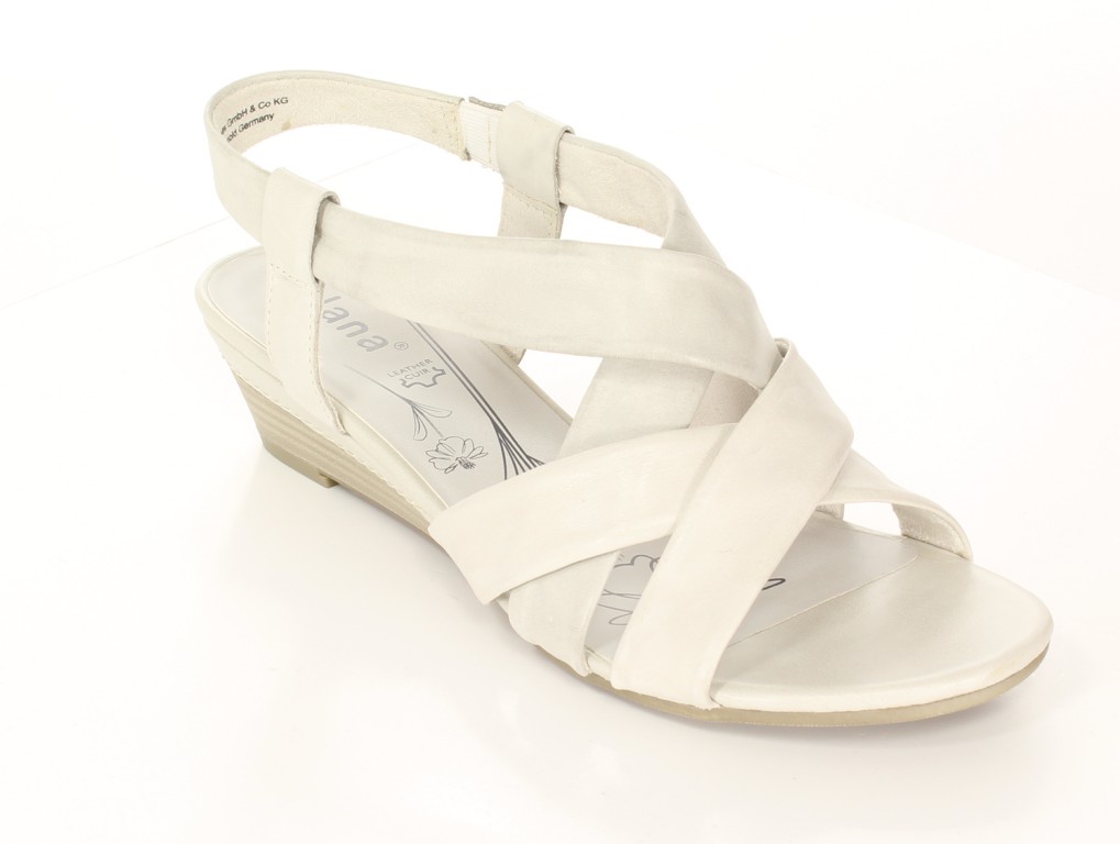 Jana Sandały 8-28312-22 Off/White/Comb
