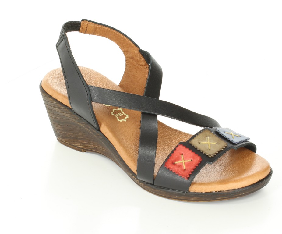 Verano Sandały 1745 Negro Multi 