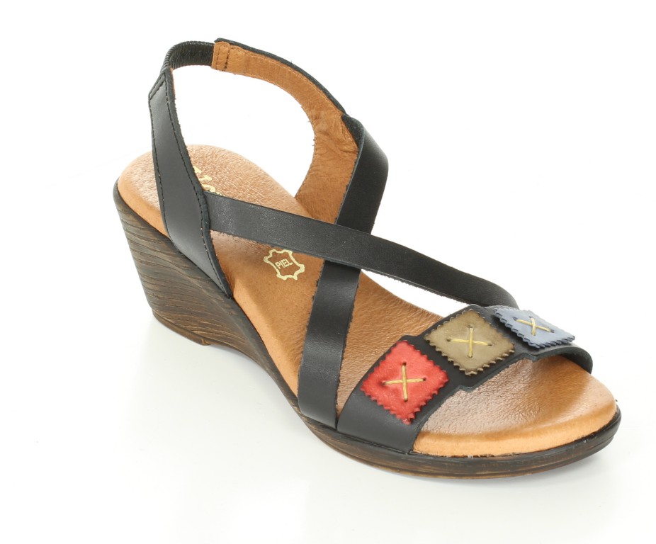 Verano Sandały 1745 Negro Multi 