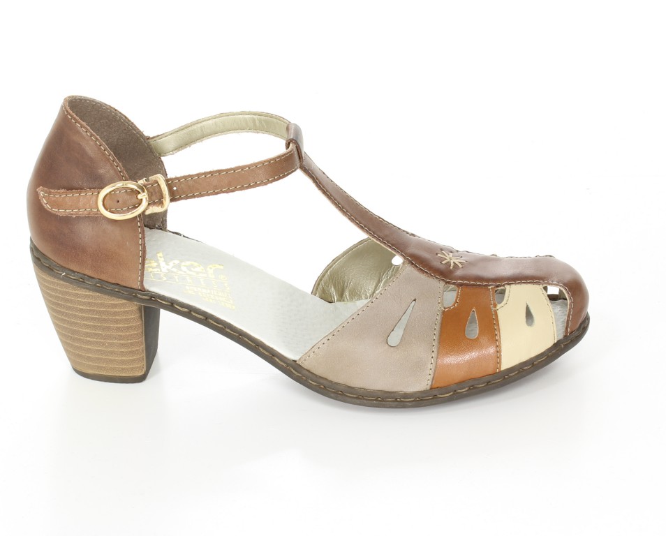 Rieker Sandały 40959-25 Braun Kombi