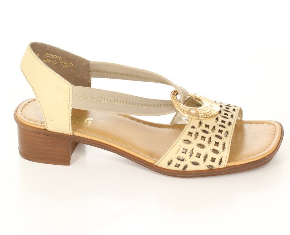 Rieker Czółenka 62667-60 Beige Beige 