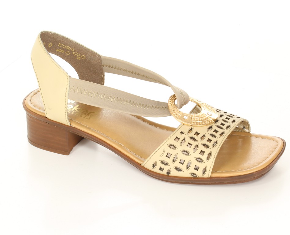 Rieker Czółenka 62667-60 Beige Beige 