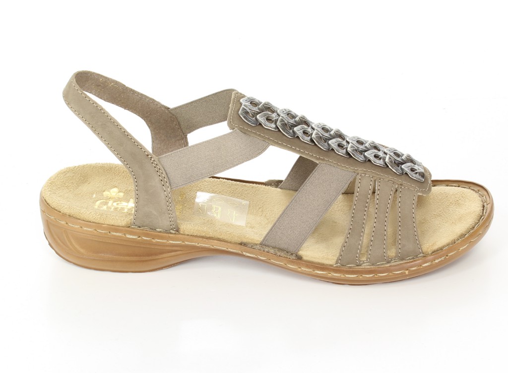 Riekrer Sandały 67271-64 Beige Beige 