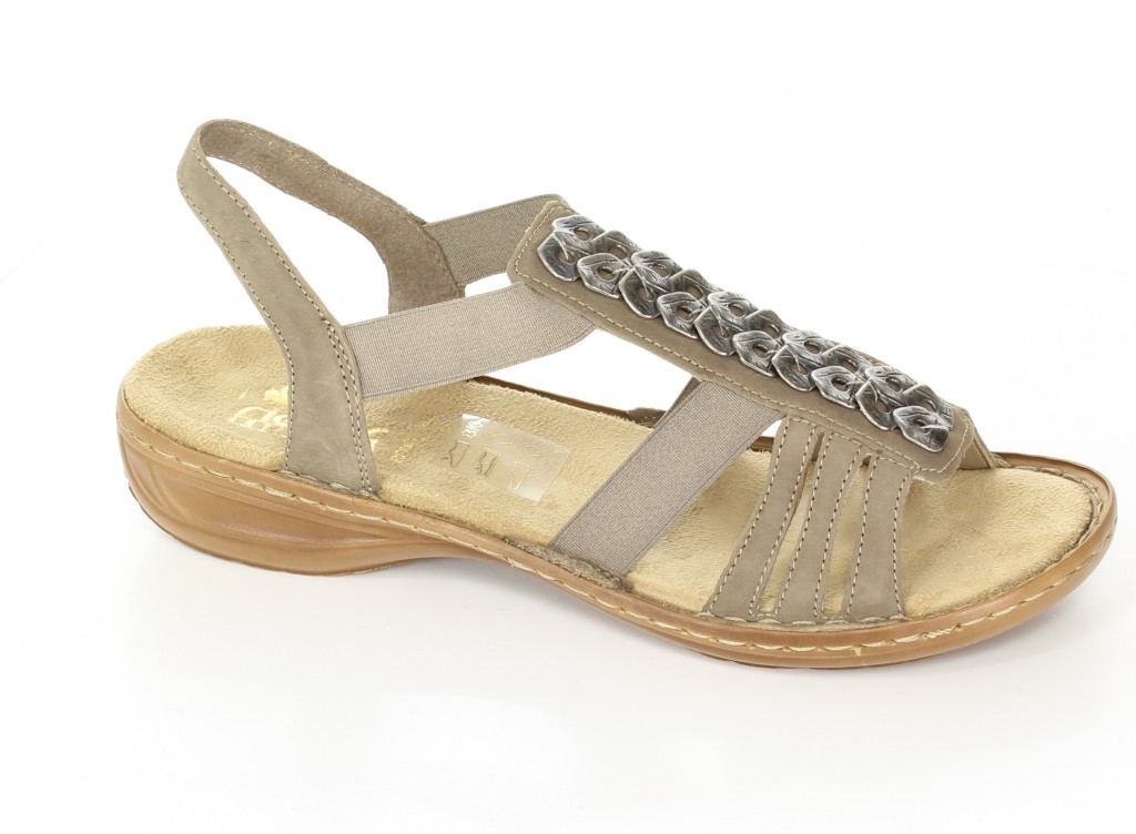Riekrer Sandały 67271-64 Beige Beige 