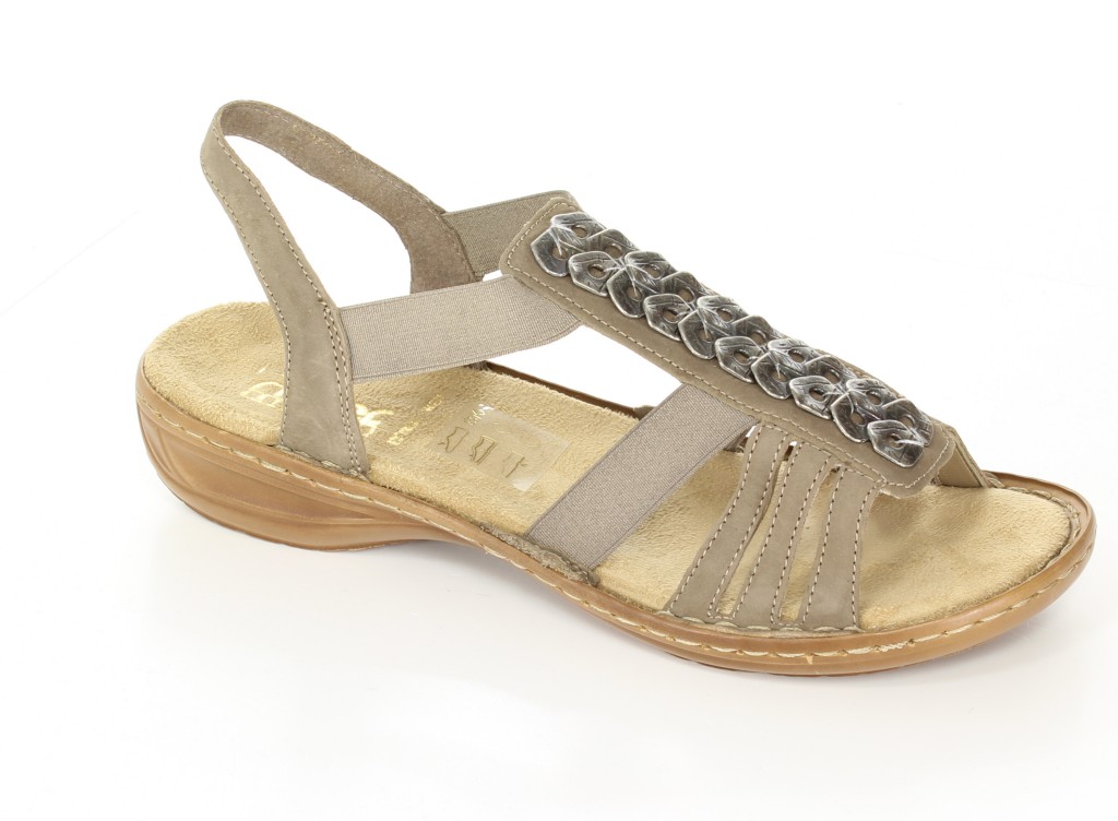Riekrer Sandały 67271-64 Beige Beige 