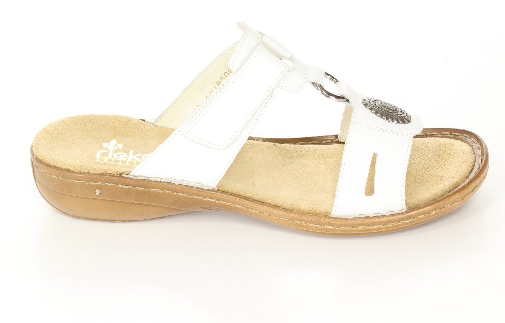 Rieker Klapki 60872-80 Weiss White