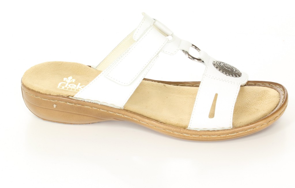Rieker Klapki 60872-80 Weiss White