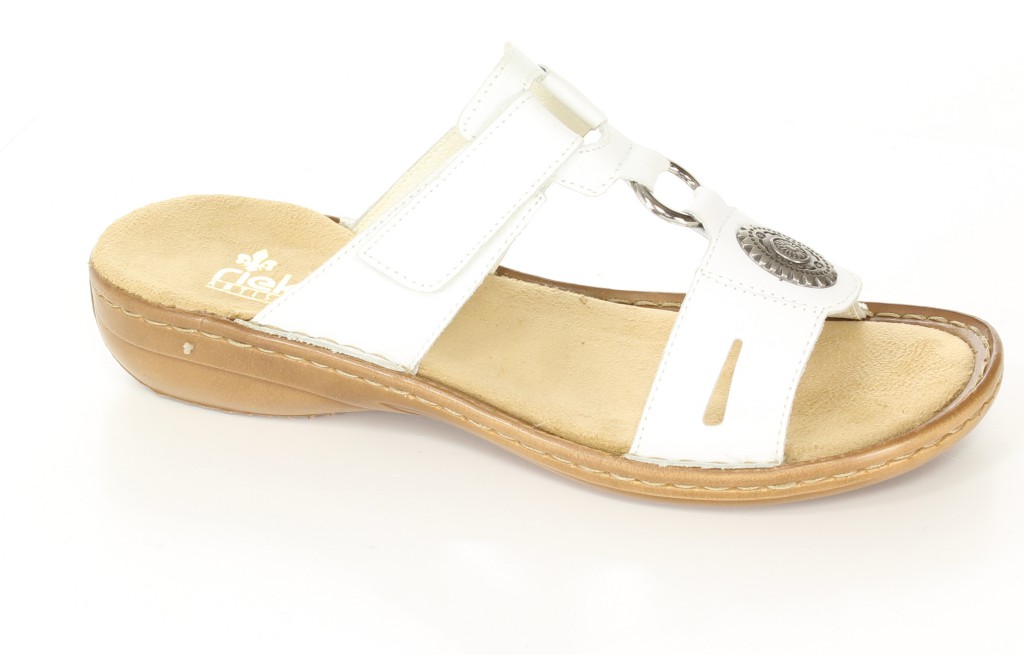 Rieker Klapki 60872-80 Weiss White