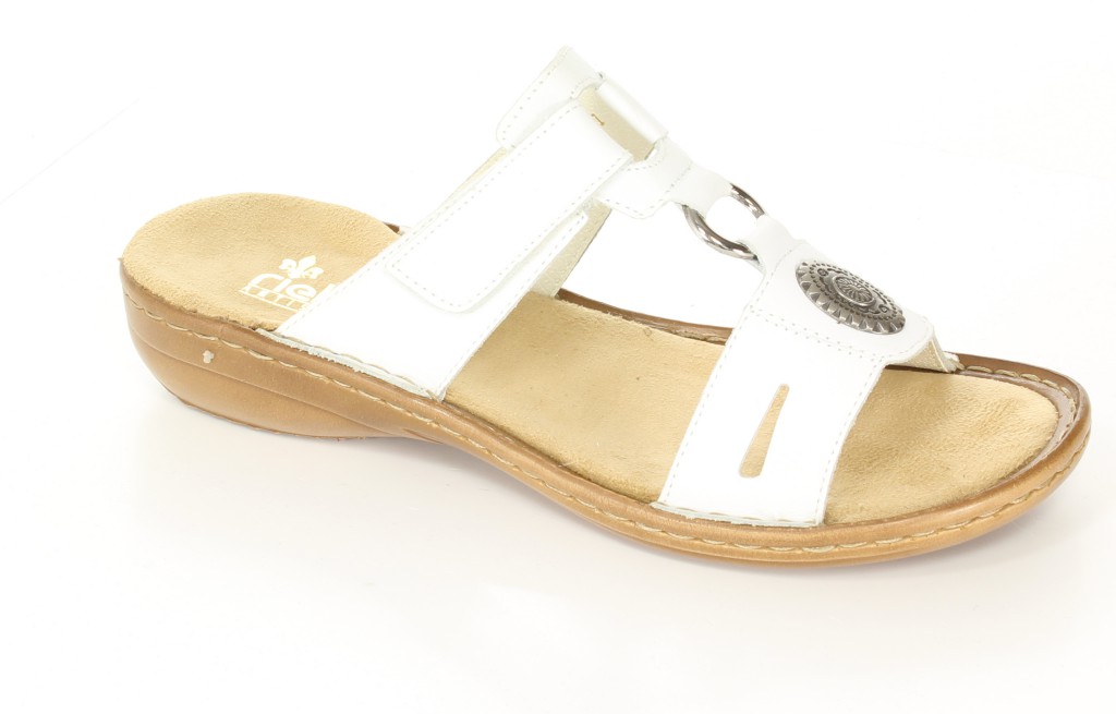 Rieker Klapki 60872-80 Weiss White