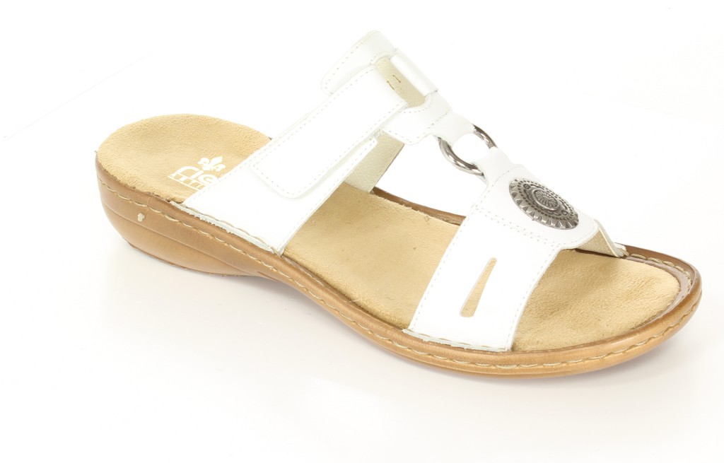 Rieker Klapki 60872-80 Weiss White