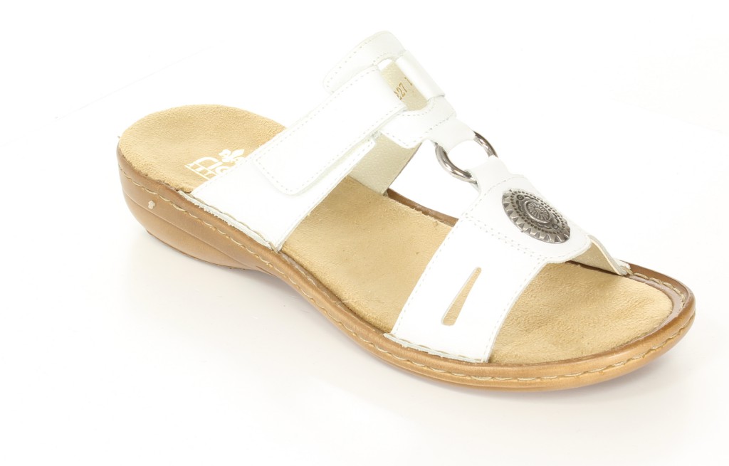 Rieker Klapki 60872-80 Weiss White