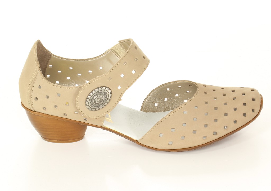 Rieker Czółenka 43758-60 Beige Beige 
