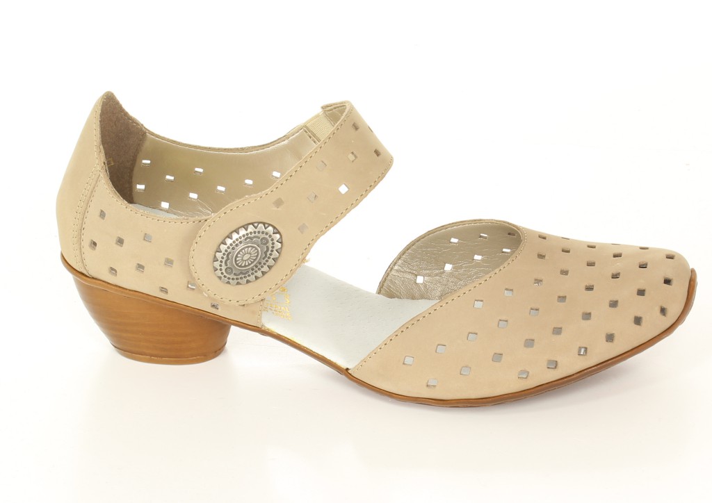 Rieker Czółenka 43758-60 Beige Beige 