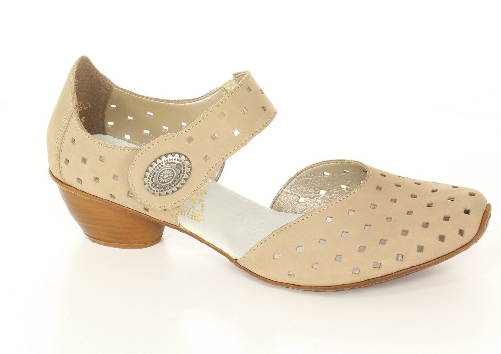 Rieker Czółenka 43758-60 Beige Beige 