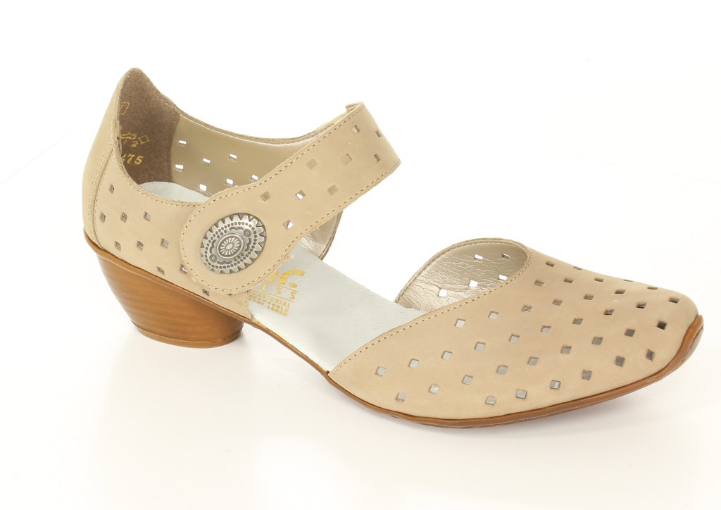 Rieker Czółenka 43758-60 Beige Beige 