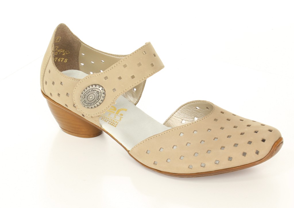 Rieker Czółenka 43758-60 Beige Beige 