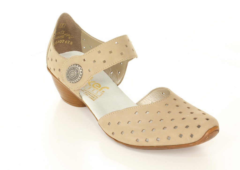 Rieker Czółenka 43758-60 Beige Beige 