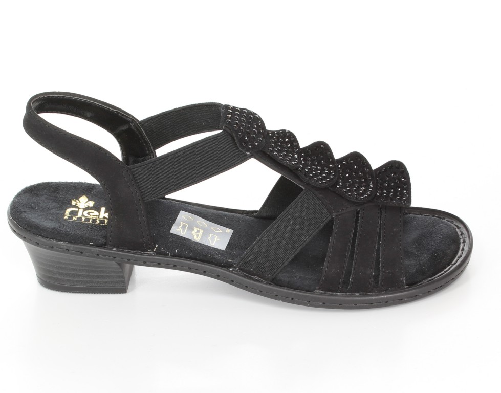 Rieker Sandały 64974-00 Schwarz Black 