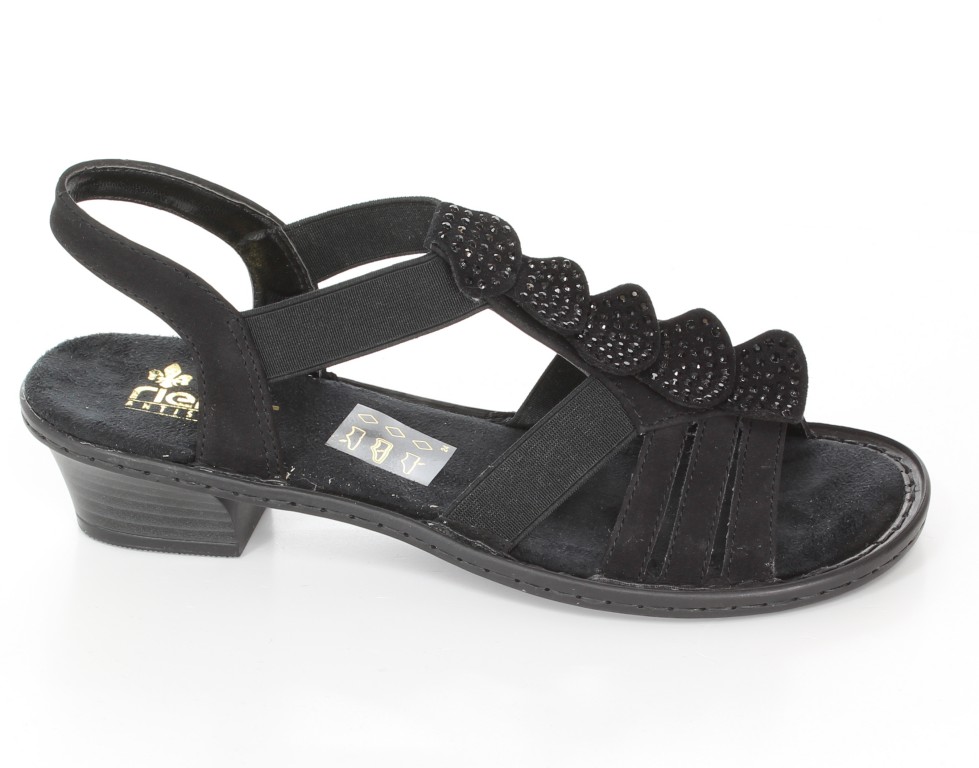 Rieker Sandały 64974-00 Schwarz Black 